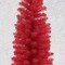 2ft Red Tabletop Pencil Christmas Tree with Plastic Stand 93 Tips Mini Noble Fir Decoration